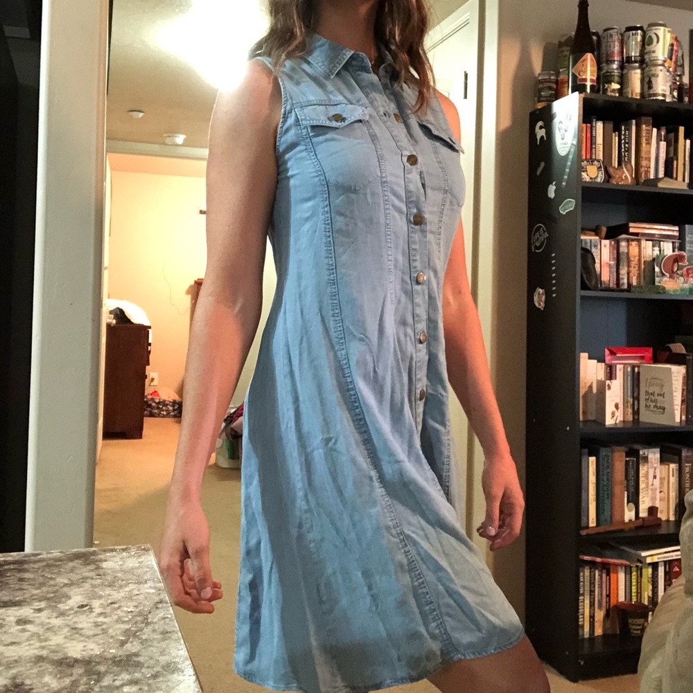 Calvin Klein Collared Denim Dress
